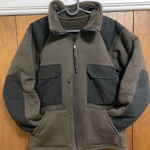 Vintage military fleece jacket zip up